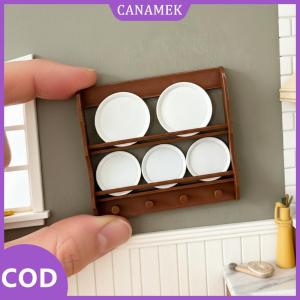 CANAMEK✨ Thu nhỏ dao kéo giá Mô hình đồ dùng nhà bếp Kit 20PCS Bộ đồ ăn máy rửa chén Dollhouse phụ kiện trang trí nội thất cho trẻ em mô phỏng chơi cảnh