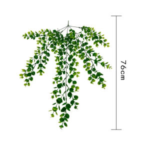 1 PC Artificial Plastic Turtle Shell Leaf Hanging Garden Balcony Green Rattan Simulated Plant Party Decoration