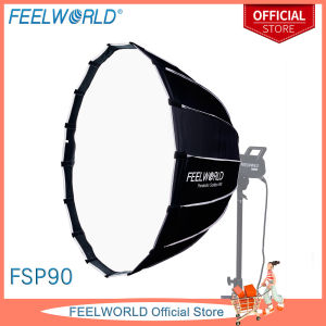 FEELWORLD FSP90 90cm Parabolic Softbox Quick Release Photo Portabe Deep Soft Box Honeycomb Grid for Bowens Mount Studio Flash