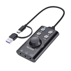 Studio Quality USB 7.1 External Sound Portable Design For Mobile Broadcasting Music Production