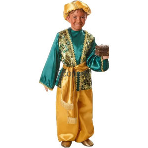Kids Arabian Prince Cosplay Costume Boy Tradition India Arab Prince Dress Up Children Halloween Masquerade Carnival Party Outfit