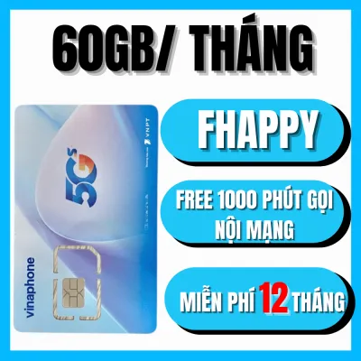 ( SIM CHÍNH CHỦ ) Sim 5G Vina Fhappy 12TD49 - Sim Data Data Tốc Độ cao + Miễn Phí Gọi Nội Mạng - Sử Dụng Trong Vòng 1 Năm KHông Cần Nạp Tiền . FREESHIP - CHƯA KÍCH HOẠT