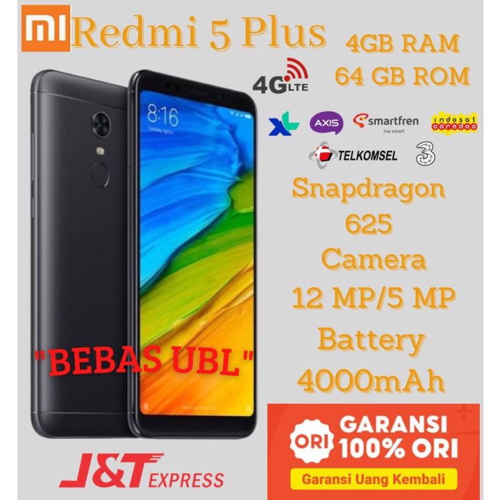 XIAOMI REDMI PLUS RAM 4/64 BEBAS UBL jaringan 4G GARANSI DISTRIBUTOR  TAHUN