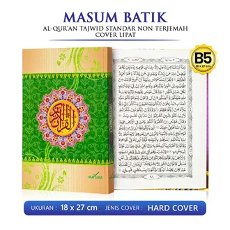 Al Quran Wakaf Masum B5 Standar Cover Lipat Alquran Tajwid Non Terjemah CD Buram / Lingkar Media LM - LM