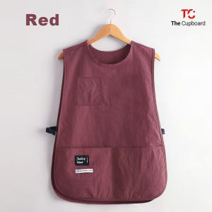Apron Vest Waterproof Heavy Duty Multiple Pockets Adjustable Barista Apron Sleeveless Lightweight Breathable Oil-proof Stain-resistant Vest Apron Chef  Waiter Workwear Home Kitchen Restaurant Cooking Coffee Shop Baking  Bakery Suitable For Men And Women
