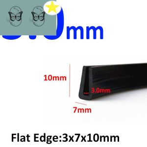 GLdailyToolsMix 1Meters Black Rubber Edge Strip U Section Anti Oil Seal Edge Shield Encloser Inner Width 1-12mm High 8-14mm