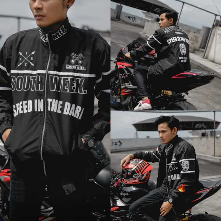 RA CLOTH NASCAR JAKET RACING SPEED IN THE DARK HITAM SOUTHWEEK JAKET ...