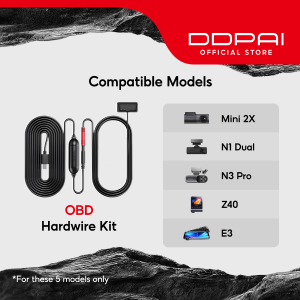 DDPAI Hardwire Kit OBD Kit Enabling 24 Hours Parking Monitor 2V/2A to 5V/3A
