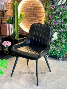 เก้าอี้กินข้าว เก้าอี้หนัง PU สไตล์วินเทจ เก้าอี้ทำงาน เก้าอี้ร้านอาหาร เก้าอี้ทานข้าว BANGKOKCHAIR