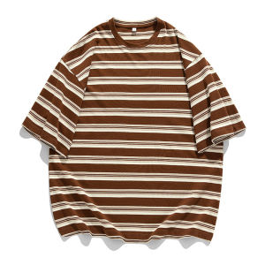 HELLO JIM Stripe T shirt for men oversize tshirt men 100% cotton T shirt for 2023 new style K1838