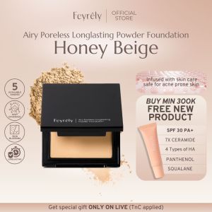 Honey Beige - FEYRELY Airy Poreless Longlasting Powder Foundation