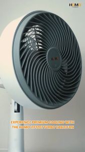 HOMO 12inch Desk Fan Turbo Table Fan with 5-Blade Design Up Down Pitch Adjustment Wind Speed