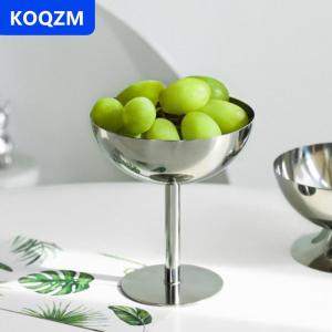 [COD] KOQZM 2023 New thép không gỉ Cốc Cốc Cốc kem tráng miệng salad bát trái cây tấm Snack Món ăn KTV thanh Nguồn cung cấp