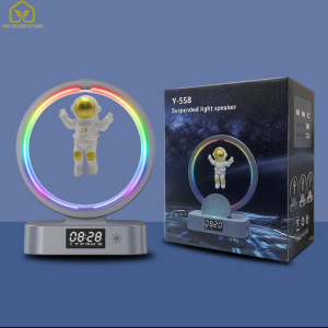Loa Bluetooth Hình Phi Hành Gia Kết Hợp Đèn Led Thay Đổi Theo Nhạc Kiêm Đồng Hồ Báo Thức
