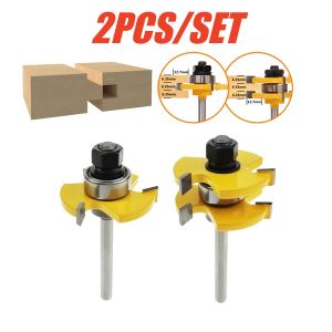 Router Bits 1/4 inch 12 PCS/SET Chamfer Bit Flush Trim Bit Cutters Router Bit engraving tools router blade