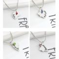 PICKIT เพื่อนเพื่อนเพื่อน ของขวัญที่ดี สร้อยคอลายความรัก 4 BFF สร้อยคอสำหรับผู้หญิง สร้อยคอมิตรภาพมิตรภาพ สร้อยคอสำหรับผู้หญิง. 