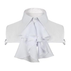 Cổ điển xù có thể tháo rời Vòng cổ giả Victorian Phục Hưng trang phục jabot khăn choàng cổ steampunk Trang Phục Cosplay bị bảo vệ