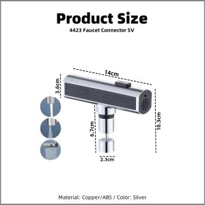 【PLAYFUL】360° Swivel 3-in-1 Waterfall Faucet  Kitchen Sink Spout High Pressure