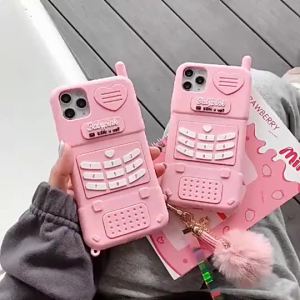 Suitable for 16 Creative Pink Heart Phone Case iPhone14 Personalized Big Brother Cartoon Phone Case