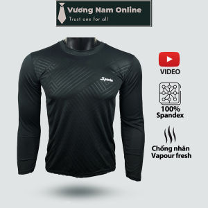 Áo thun nam Thu Đông tay dài áo giữ nhiệt nam thể thao thun cổ tròn đẹp cao cấp dập vân VNO21