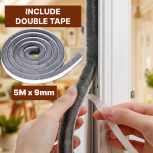 GANCHUN Lis Strip Pintu Brush Strip Sound Insulation 5M 9mm - KK-062 - GRAY
