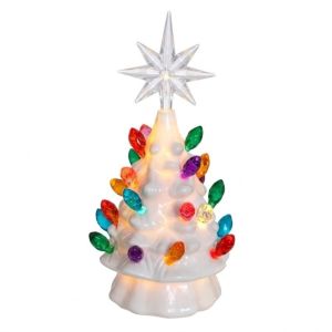 MIRELINA Mini Cây thông Noel có đèn LED. Trong suốt Hiệu ứng phát sáng. Đèn cây thông Noel bằng pha lê Trang trí Đèn ngủ hình cây thông Noel Trang trí nhà cửa