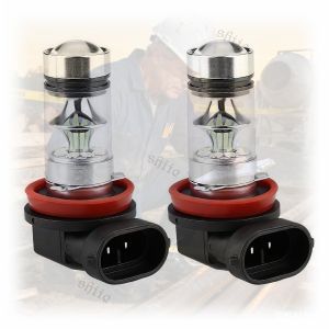 2Pcs H11/H8 LED Fog Light 100W Dual Color 4300K Yellow + 6000K White 1500LM Waterproof Compatible 12V-24V