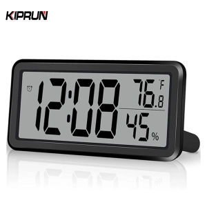 Kiprun Đồng hồ báo thức kỹ thuật số đồng hồ để bàn hoạt động bằng pin đồng hồ điện tử LCD cảm biến độ ẩm nhiệt độ phòng ngủ trong nhà đồng hồ treo tường