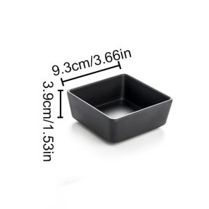 D5JKY Multi-grid Melamine Sauce Dishes Black Japanese Style Seasoning Plate Multifunction Soy Sauce Dish Sushi Soy Dipping Sauce Bowl For Storage Plate