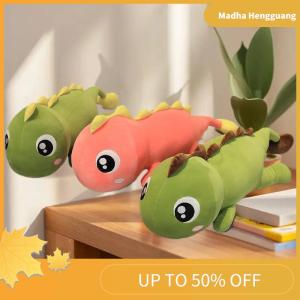 Madha 1 Piece Lovely Soft Anime Animal Dinosaur Stuffed Kawaii Room Decor Doll Pillow Toy For Kids Girl Gifts 60 80CM Long Dinosaur Plush Toys