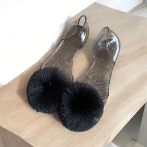 Sepatu Jelly Wanita Terbaru/ Balet Bulu Karet Cewek Kekinian/ Flat Shoes Alina 186-1 PVCJelly Import