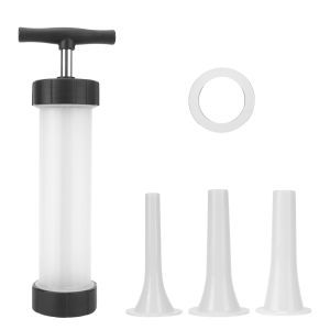 Alat Cetak Pengisi Pembuat Sosis Manual Plastik 3 Corong Sausage Meat Maker Injector Gun Stuffing Machine