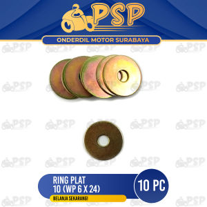 Ring Plat "10 (WP 6 X 24) Harga Per Pak Isi 10 - Reng Plate Pelat Washer Kunci 10 Diameter 6mm x 24