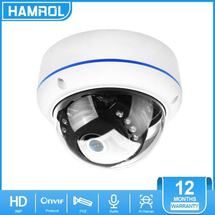 Hamrol 8MP 4K IP Camera Poe 5MP 4MP Face Detection CCTV Security ...