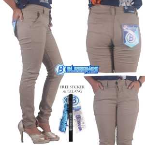 BSCelana chino wanita Celana Wanita Chino Cotton Celana Chino Panjang Wanita Warna Mocca ChinoCasual