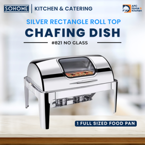 Roll Top Chafing Dish Rectangular Stainless Steel Buffet Warmer Chafer Food Warmer Catering