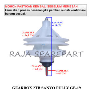 GSTB GEARBOX MESIN CUCI/GEARBOX 2 TABUNG SANYO PULLY GB-19