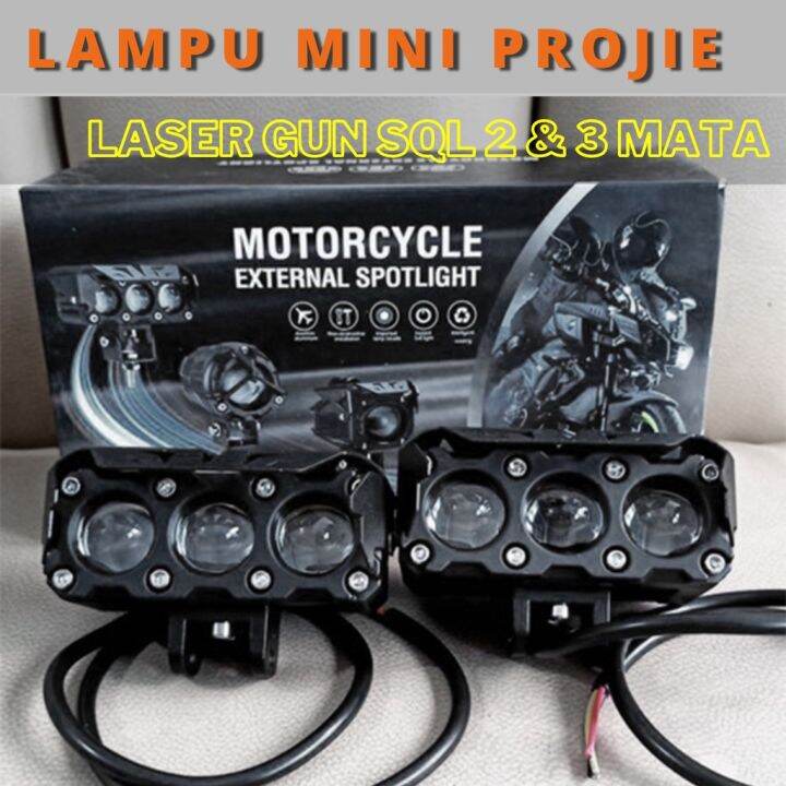 Lampu Led Mini Projie Sql Dan Mata Laser Gun Lampu Tembak Sorot