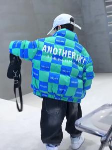 Wash-Free Short Plaid Children White Duck down Jacket Winter 2023 New Boys Thickening Coat Childrens Winter Clothes ♢X1123