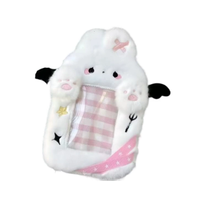 Bảo vệ nhân vật sáng tạo với trang trí móc khóa vải nhung lông ảnh tay áo Keyring photocard bảo vệ Bìa