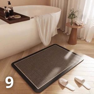 [FREESHIP ❤️] Thảm Lau Chân Silicon Siêu Thấm Hút Nước Dày Êm Dùng Cho Phòng Tắm Chất Liệu Chống Trơn Trượt ADU79