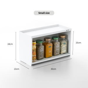 SG Modu Stackable Storage Open Rack | Carbon Steel Space Saver Kitchen Organizer & Spice Rack | Anti-Slip & Guard Rail by Thehomeshoppe