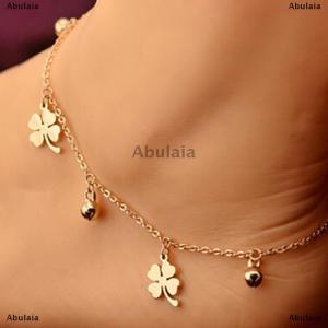 [COD] Abulaia Anklet Four-leaf Clover Three-bell Anklet Fast Selling Best-selling Foot Accessories