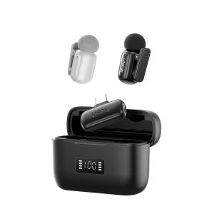 Ulanzi A200 Mini Wireless Microphone Dual Vlog Lavalier Mic System USB-C Connector for Mobile Phone Smartphone PC Laptop Computer DJI Camera