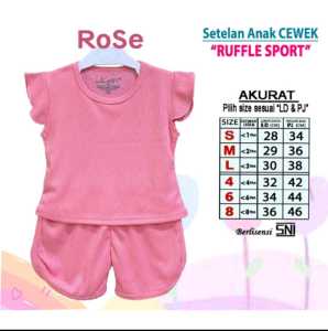 Kelfi Setelan Knit Sport / Stelan Knit Rib Anak Cewek Usia 1 - 8 Tahun  Jinny Edition  Bahan Adem Bisa COD