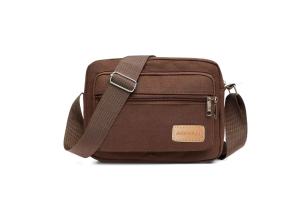 VIVI BAGS#2915 Fashionable Mens Crossbody BagMan Purse Side Bag over the Shoulder Bag for Men Small Canvas Messenger Bag