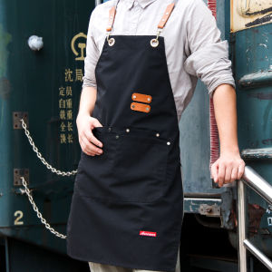 Oil proof apron restaurant apron household apron kitchen cooking baking apron men and women restaurant jeans Cargo pants