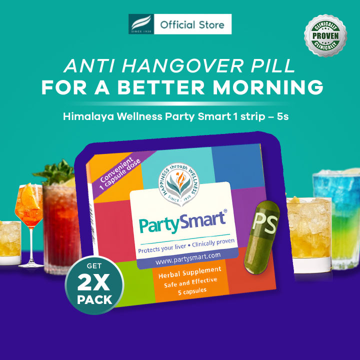Himalaya PartySmart [5’s x 2] – [Your defence against alcohol hangover ...