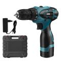 (Dikirim Dari Jakarta)Bor baterai cas komplit 12V Mesin bor cas murah 10mm Bor tangan baterai Bor Tanpa kabel Cordless drill Bisa Bolak Balik Termasuk koper dan mata/mesin bor cas 2 baterai/bor cas murah 2 baterai promo/bor cordless/bor charger 2 baterai. 