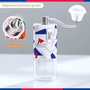 BINCOO เครื่องบดถั่วชงกาแฟเครื่องบดแกนทำจากเหล็กแบบแมนนวลพกพารุ่นกราฟฟิตี